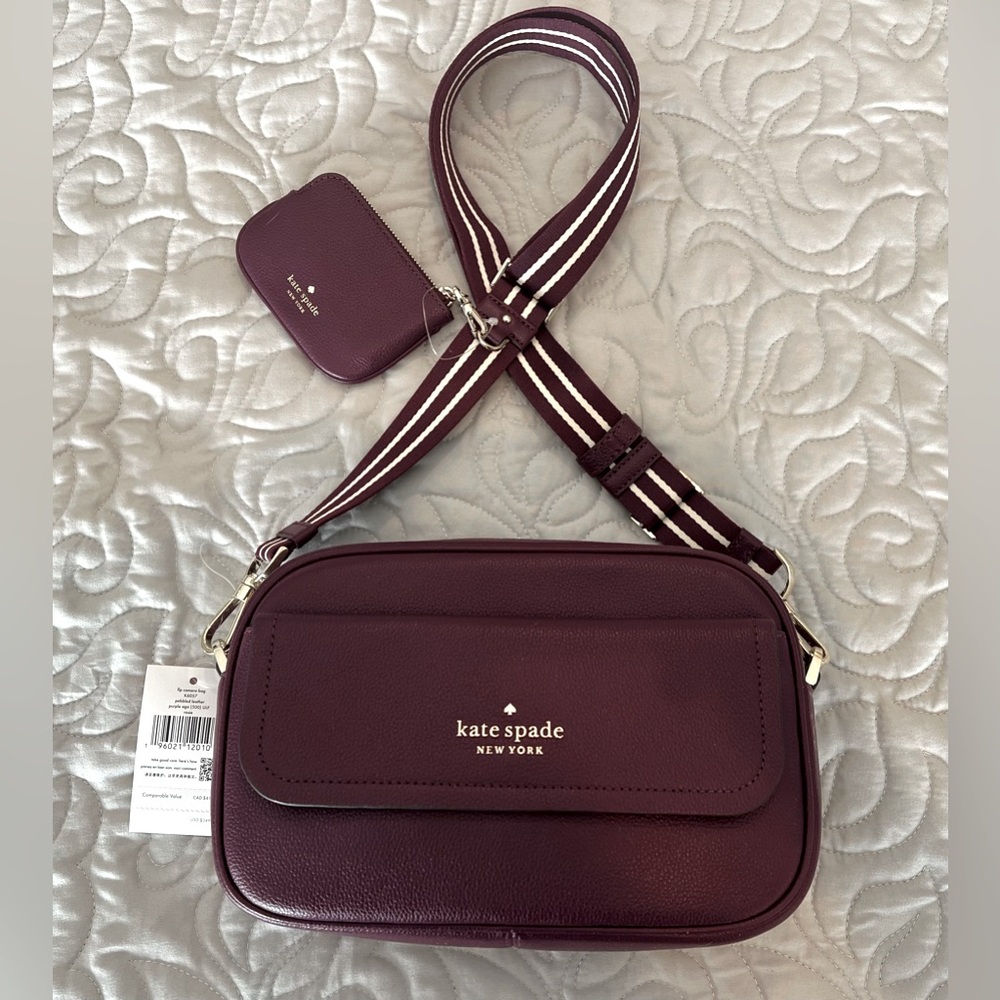 🌸 NWT: Kate Spade New York Women's Rosie Pebbled Leather Flap Camera Bag